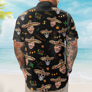 Personalized Face Photo Mexican Hawaiian Shirt