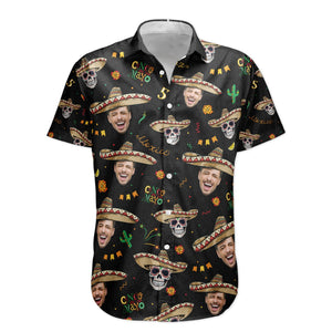 Personalized Face Photo Mexican Hawaiian Shirt