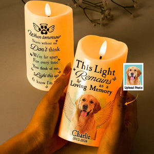 Every Time Miss Me Light This Up And Know I'm Here Personalized Photo LED Candle