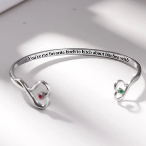 Personalized Birthstones Bracelet For Bestie, Best Friend - Thank You For Being My Unbiological Sister