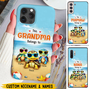 Personalized Summer Beach Cute Ocean Turtle Phone Case