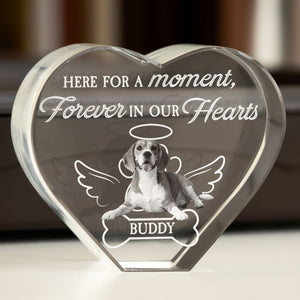 Here For A Moment, Forever In Our Hearts personalized Dog Plaque