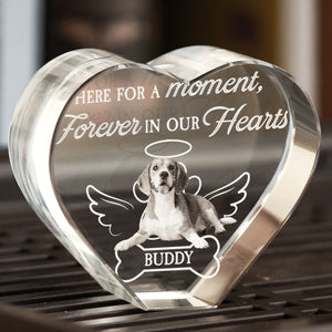 Here For A Moment, Forever In Our Hearts personalized Dog Plaque