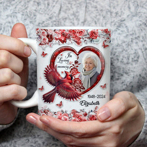 In Loving Memory Forever In My Heart Cardinal Bird Personalized Mug