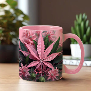 Pink Stoner Chick - Personalized Pink Mug