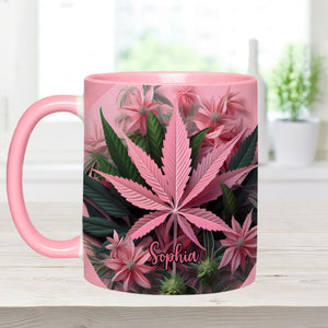 Pink Stoner Chick - Personalized Pink Mug