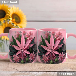 Pink Stoner Chick - Personalized Pink Mug