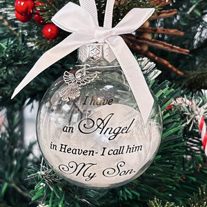 I Have An Angel In Heaven - Christmas Ornaments Feather Ball, Memorial Ornament