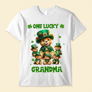 Personalized Bear Grandma Saint Patrick Day Pure Cotton T-shirt