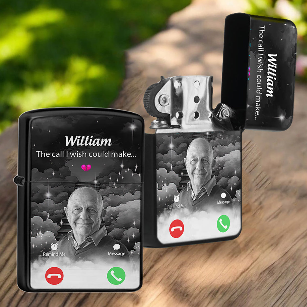 The Call I Wish I Could Make - Personalized Memorial Lighter