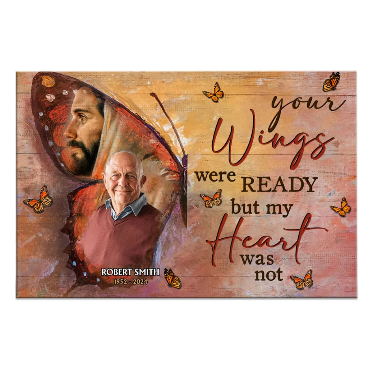 Personalized Gift Memorial Your Wings Were Ready Poster