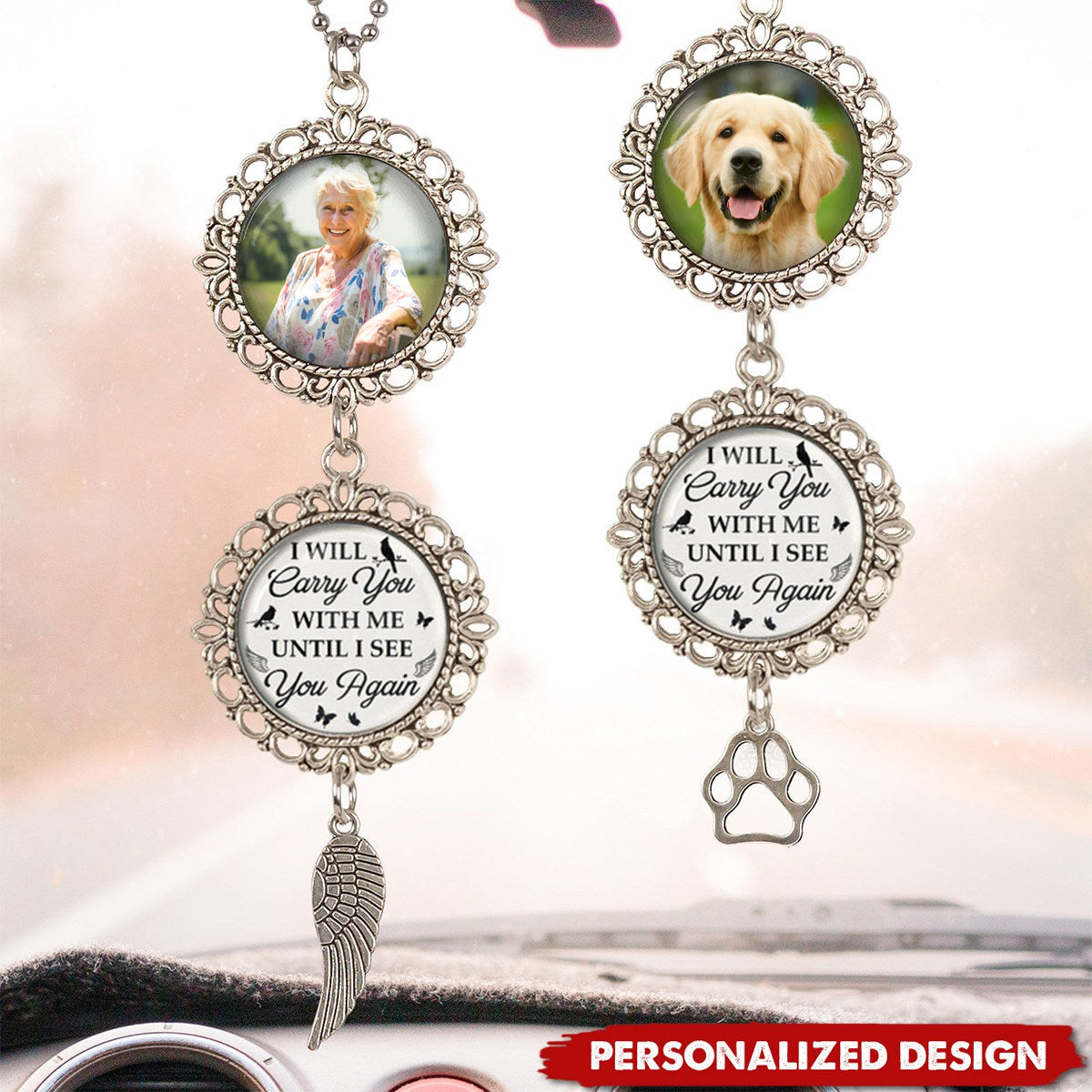 I Will Carry You With Me - Personalized Upload Photo Cardinal Memorial Ornament