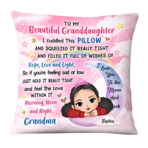 Personalized Gift For Grandkid To My Granddaughter/Grandson Moon Pillow