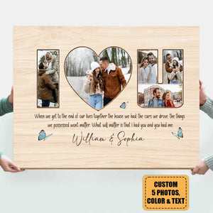 Personalized I Love You Photo Canvas/Poster, Perfect Gifts For Couples, Anniversary, Valentine