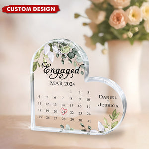 Special Day In 2024 Engagement Gift - Personalized Acrylic Plaque