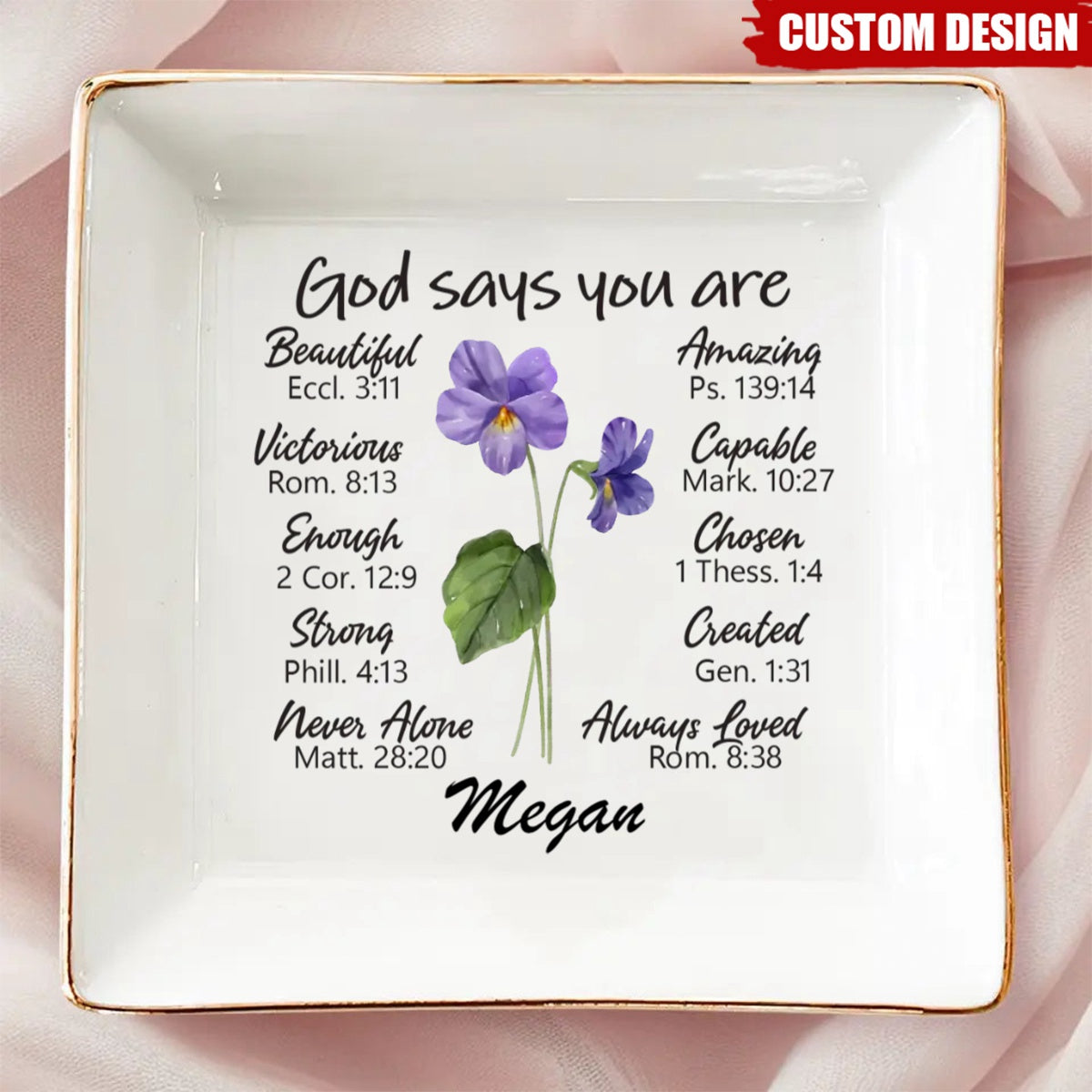 A Friend Is Like A Flower - Bestie Personalized Jewelry Dish