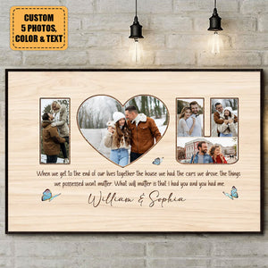 Personalized I Love You Photo Canvas/Poster, Perfect Gifts For Couples, Anniversary, Valentine