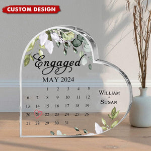 Special Day In 2024 Engagement Gift - Personalized Acrylic Plaque