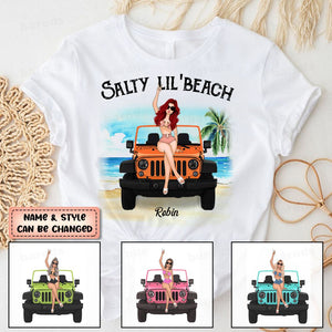 Personalized Salty Lil' Beach Girl T-Shirt