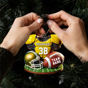 Football Jersey Uniform Personalized Acrylic Ornament, Christmas Gift For Football Lovers