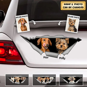 Personalized Dog Cat Lovers Car Crack Decal