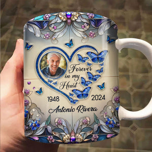 Forever In My Heart Butterfly Personalized Memorial Mug