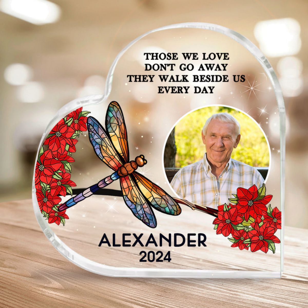 Your Light Will Always Shine In My Heart  - Personalized Memorial Plaque