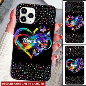 Personalized Grandma Heart Infinity Butterfly Phone Case