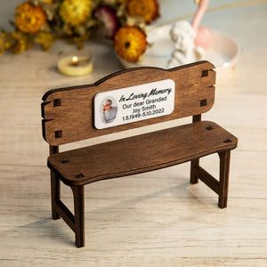 Personalized Memorial Photo In Loving Memory Love ones Bench