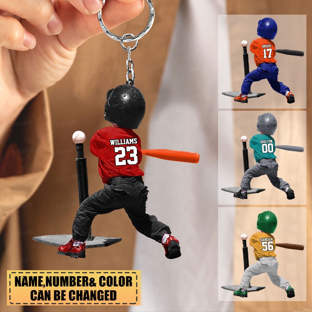 Personalized gift for Softball lover Acrylic Keychain- Beginner baseball drills