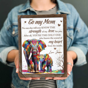 Personalized Mother And Baby Elephant Canvas