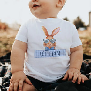 Cute Easter Bunny Custom Name Gift For Baby Personalized Baby Shirt Baby Onesie