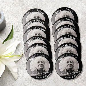 Personalized Memorial Photo Button Pin Gift for Loss of Loved One