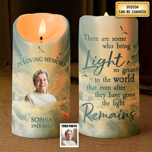 Memorial Led Candle Light Remains Forever - Personalized Photo LED Candle