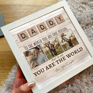 Personalized Light Shadow Box-DAD,To Us You Are The World