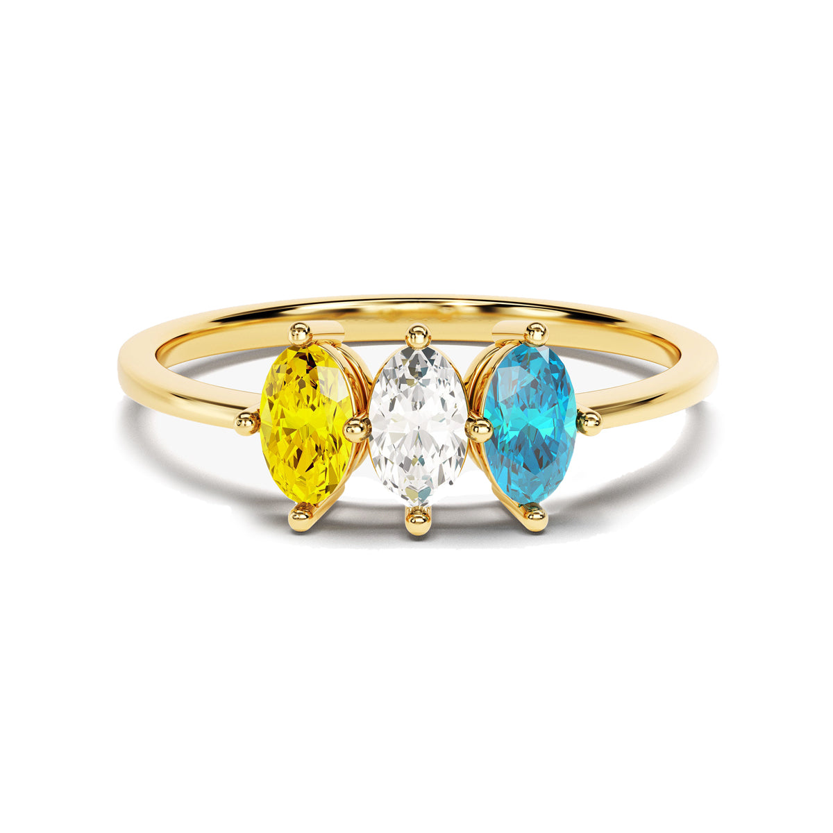 Personalized Birthstones Ring For Grandmas And Moms