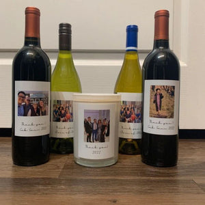 Personalized Photo Wine Labels Party Decoration