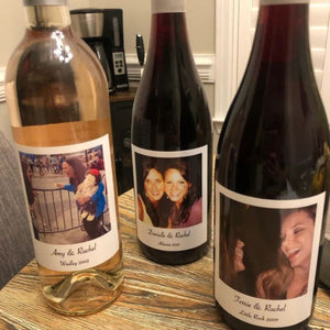 Personalized Photo Wine Labels Party Decoration