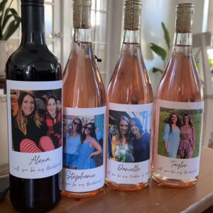 Personalized Photo Wine Labels Party Decoration