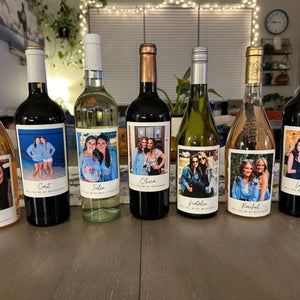 Personalized Photo Wine Labels Party Decoration