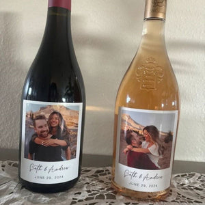 Personalized Photo Wine Labels Party Decoration