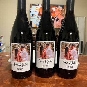 Personalized Photo Wine Labels Party Decoration