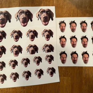 Personalized Funny Face Stickers