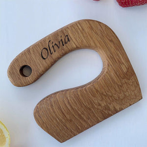 Personalized Safe Wooden Knife for Kids