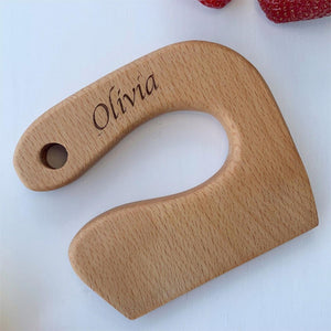 Personalized Safe Wooden Knife for Kids