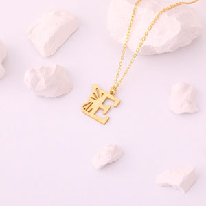 Personalized Initial Butterfly Necklace