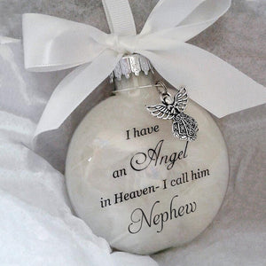 I Have An Angel In Heaven - Christmas Ornaments Feather Ball, Memorial Ornament