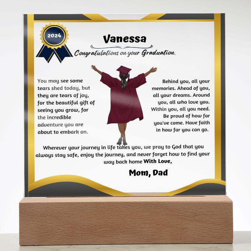 Personalized Shiny Acrylic Plaque for Graduation, The Unforgettable and Exclusive Keepsake