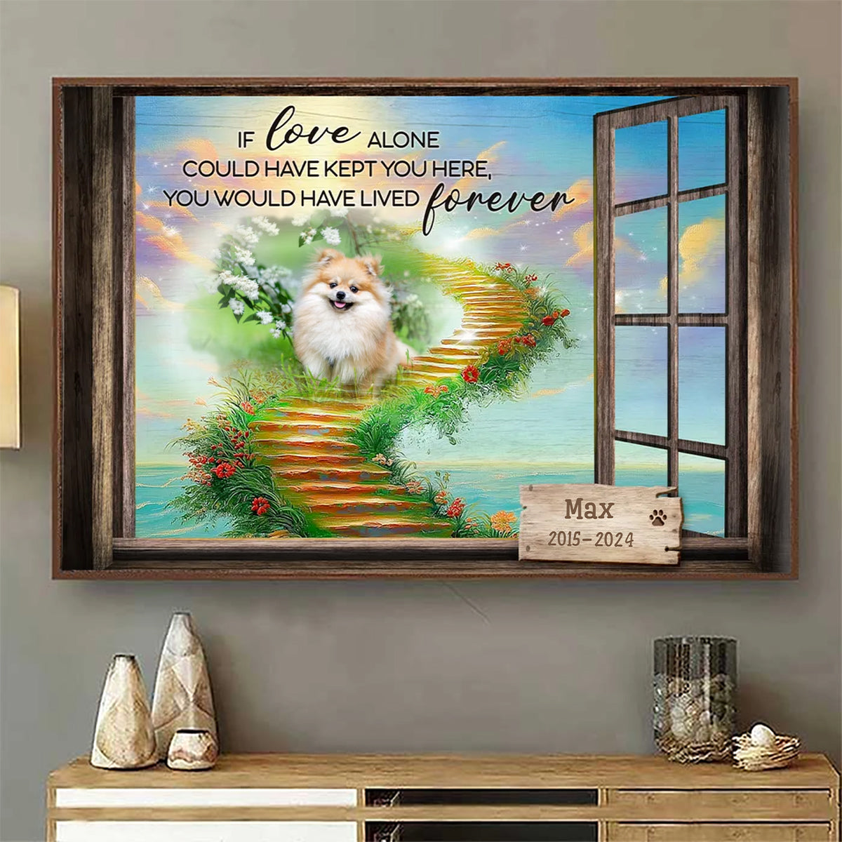 Personalized Pet Memorial Photo Gift Sentimental Dog Lovers Canvas/Poster