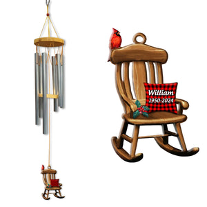 In Heaven Chair Personalized Memorial Wind Chimes For The Loss Of Loved One